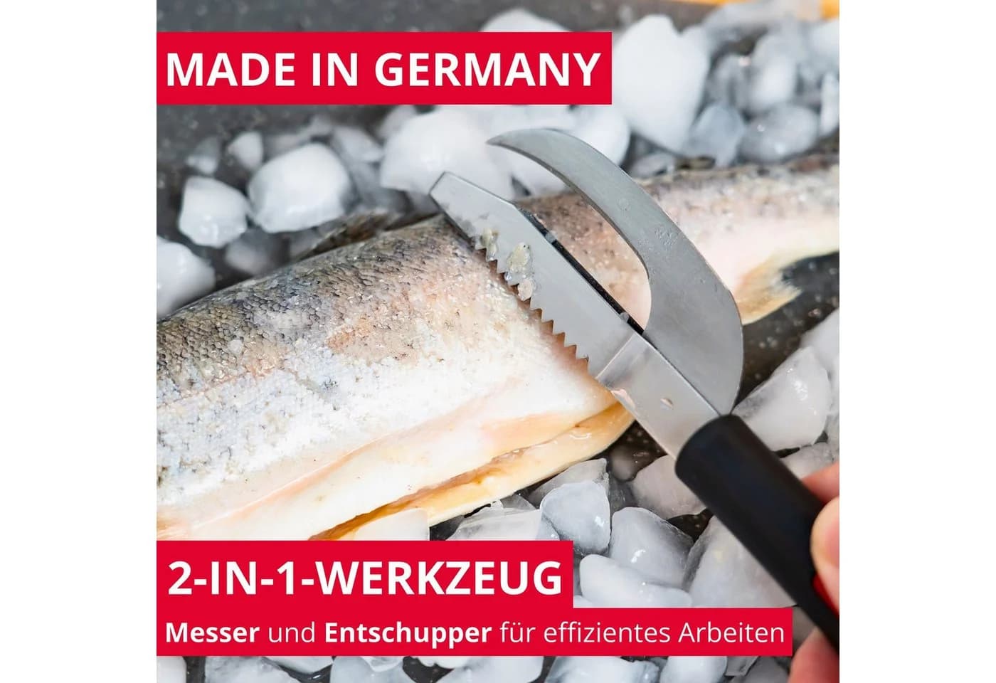 WESTMARK Fischentschupper 2in1 »Gallant« mit Messer, Edelstahl