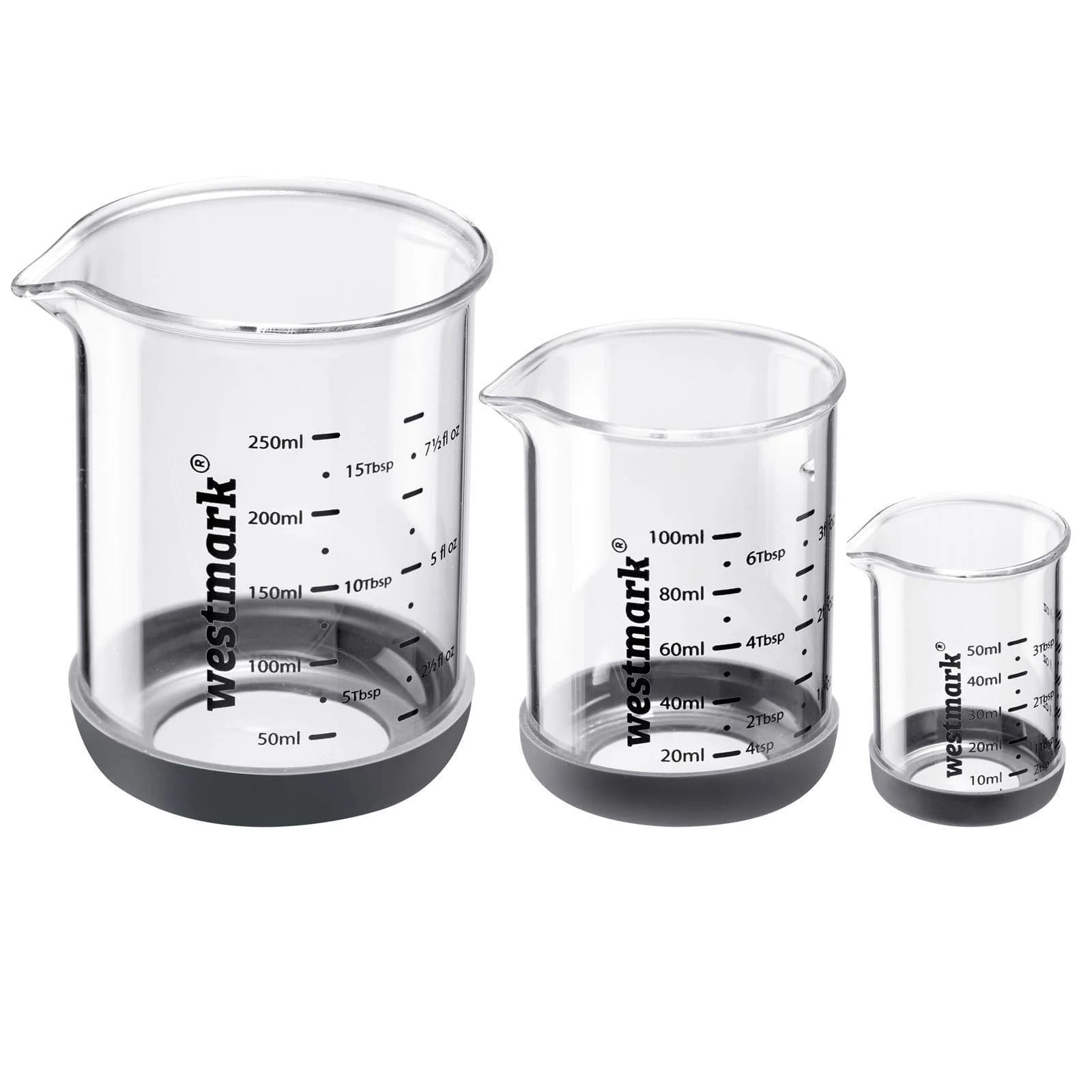 Westmark Messglas-Set 3-tlg. transparent mit Silikonring