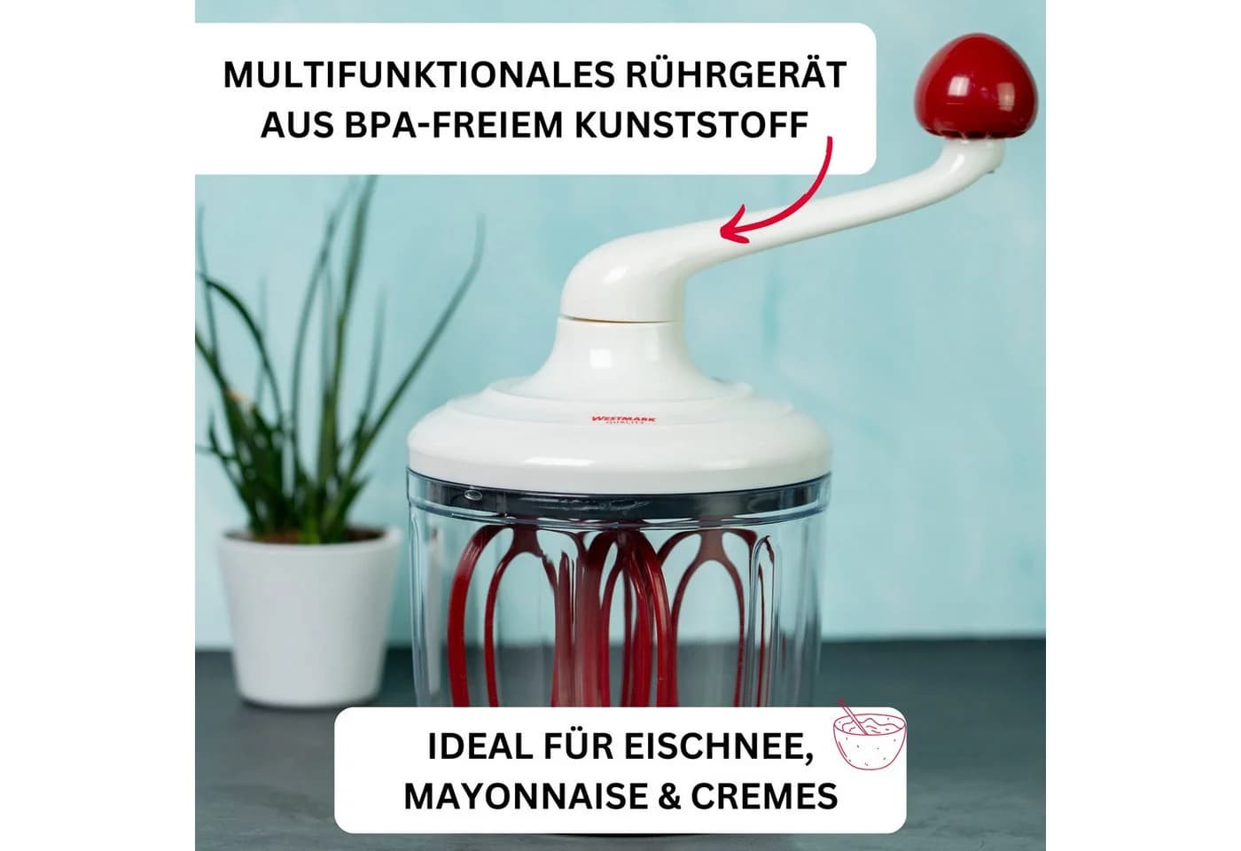 WESTMARK Rührquirl Ohne Strom 1 l Kunststoff Rührblitz