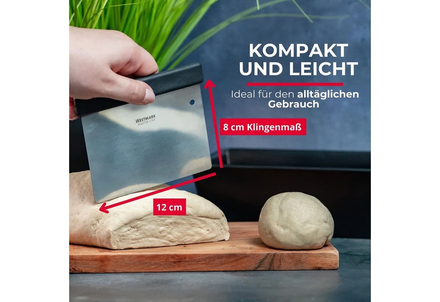 WESTMARK Teigschaber mit flexibler Edelstahlklinge Schwarz/Silber - Bild 5