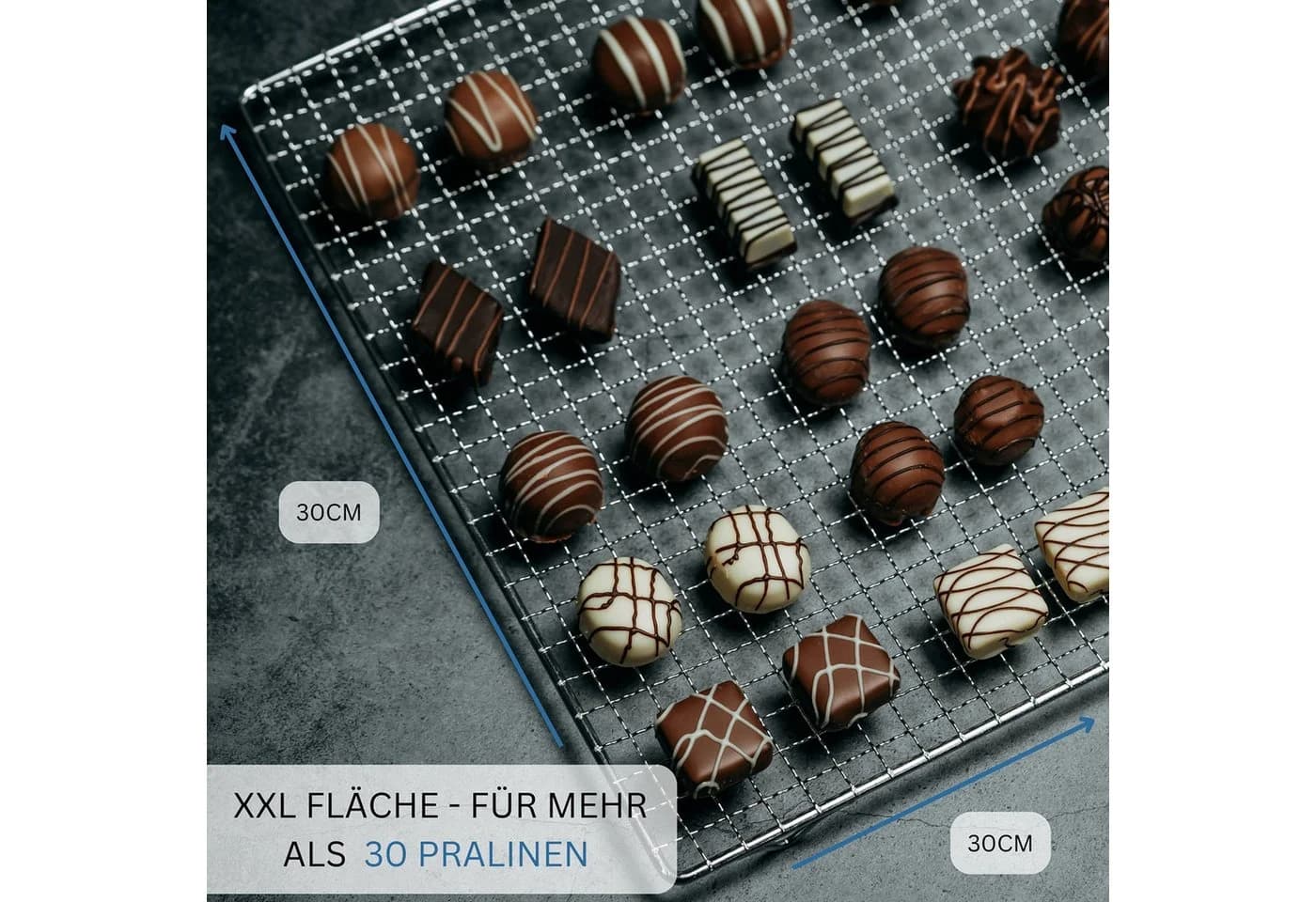WESTMARK Pralinengabel-Set 4-tlg. mit Abtropfgitter & Rezeptheft