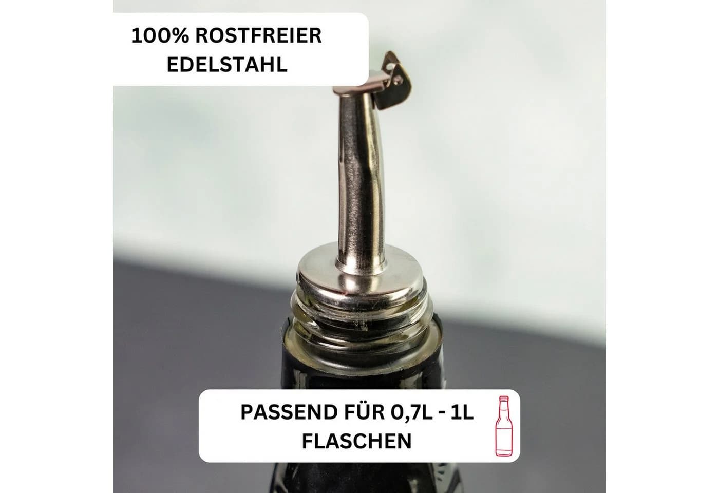 WESTMARK Flaschenausgießer Inox Gastro Edelstahl PE-Kork - Bild 3