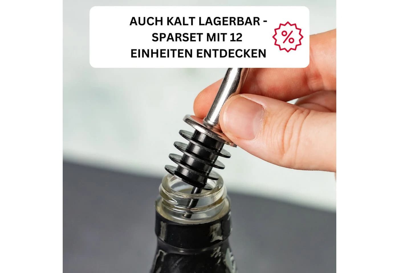 WESTMARK Flaschenausgießer Inox Gastro Edelstahl PE-Kork - Bild 5