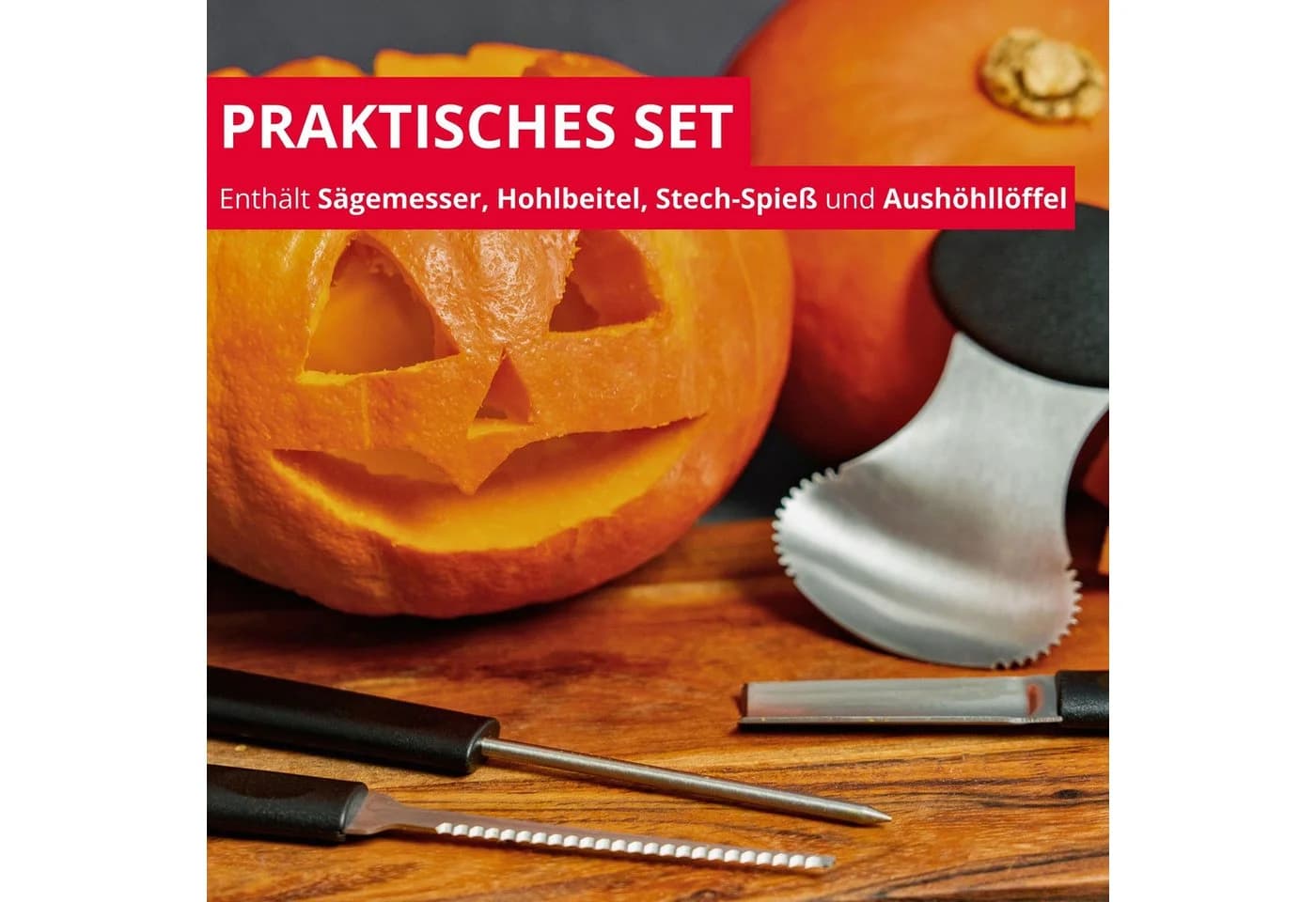 WESTMARK Tranchiermesser Schnitz-Set 4-tlg. Schwarz/Silber