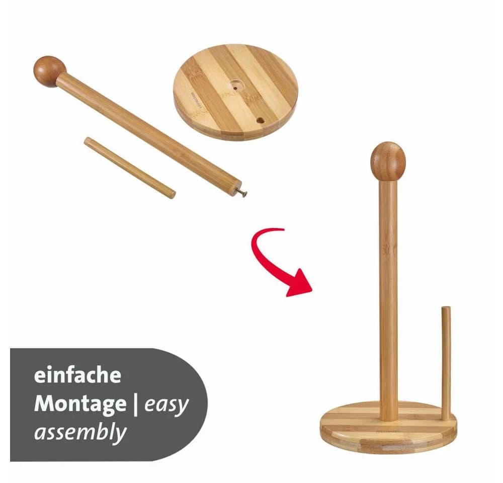 Bambus-Küchenrollenhalter Beige - Bild 3