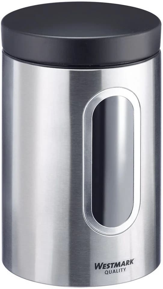 Westmark Vorratsdose mit Fenster 1800 ml Edelstahl Schwarz - Bild 2