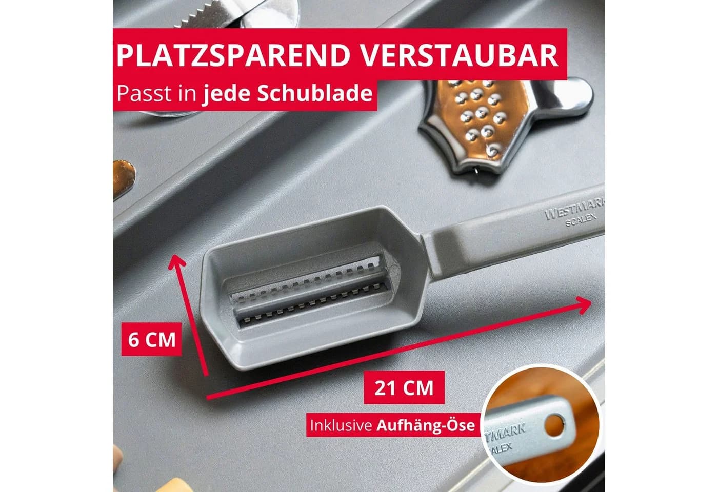 WESTMARK Fischentschupper Scalex mit Edelstahlklinge und Aluminiumgriff - Bild 5