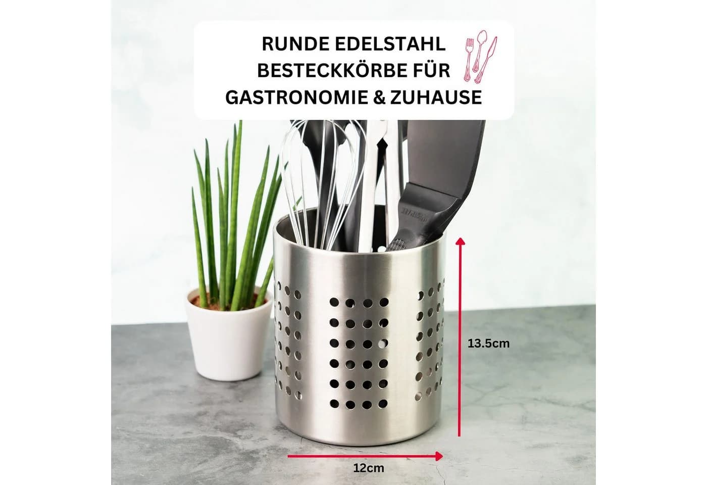 WESTMARK Besteckkorb groß Edelstahl Silber