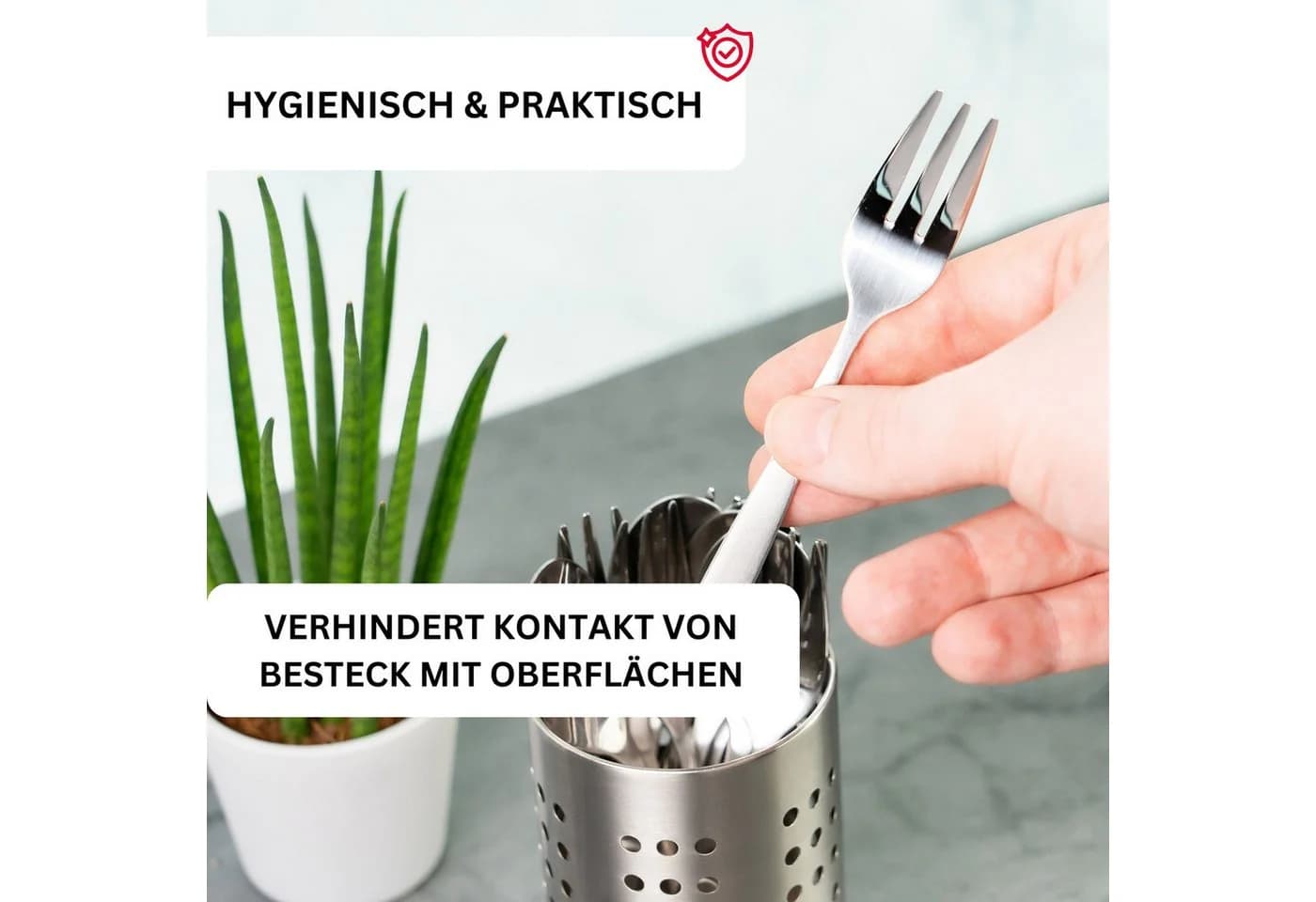 WESTMARK Besteckkorb groß Edelstahl Silber - Bild 3