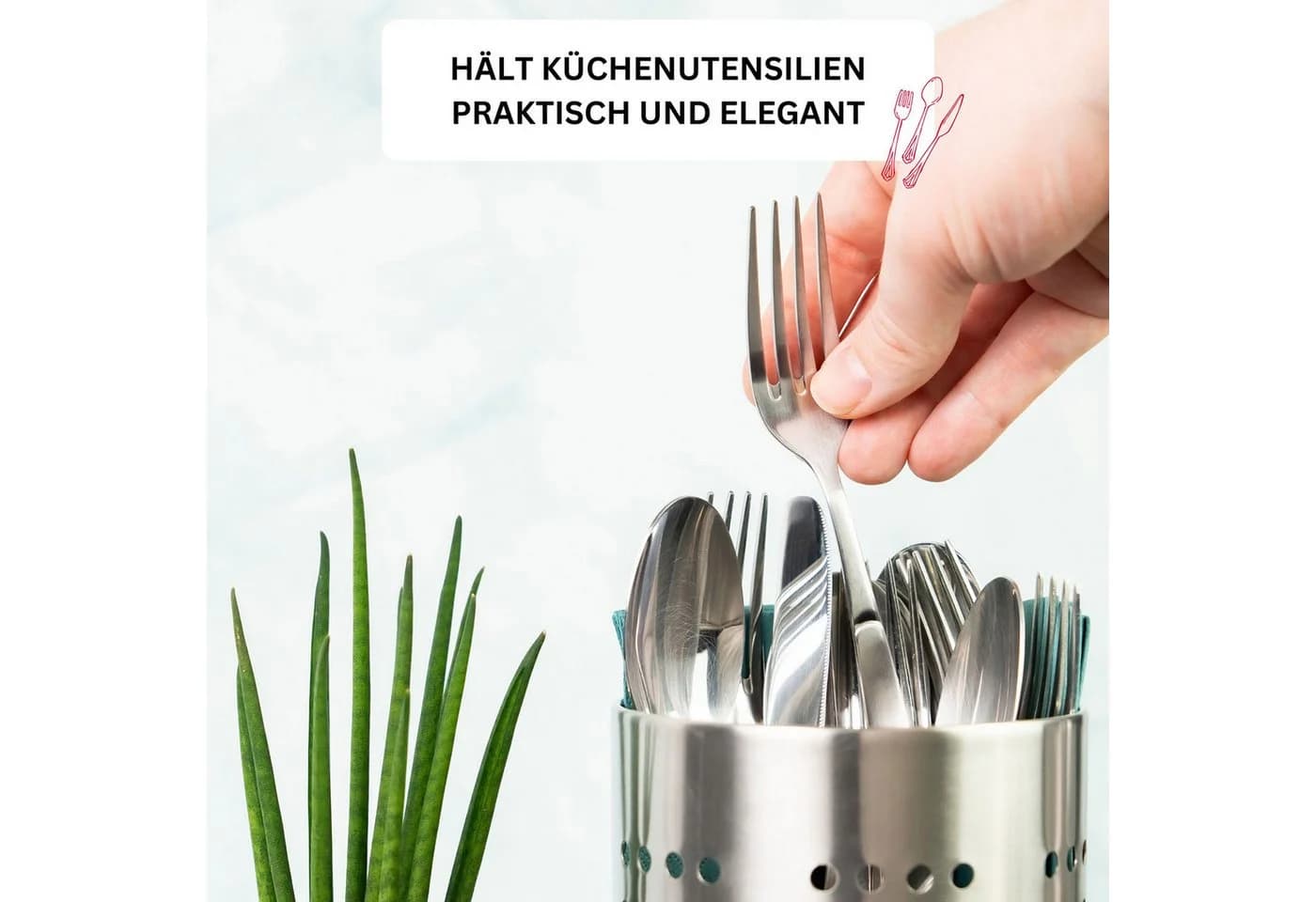 WESTMARK Besteckkorb groß Edelstahl Silber - Bild 5
