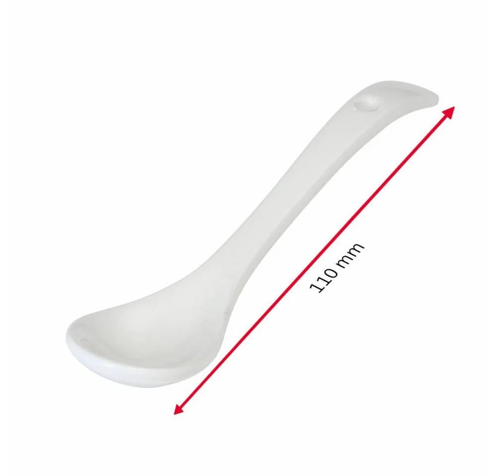 WESTMARK Keramik-Löffel Weiß 6er Set Tapas