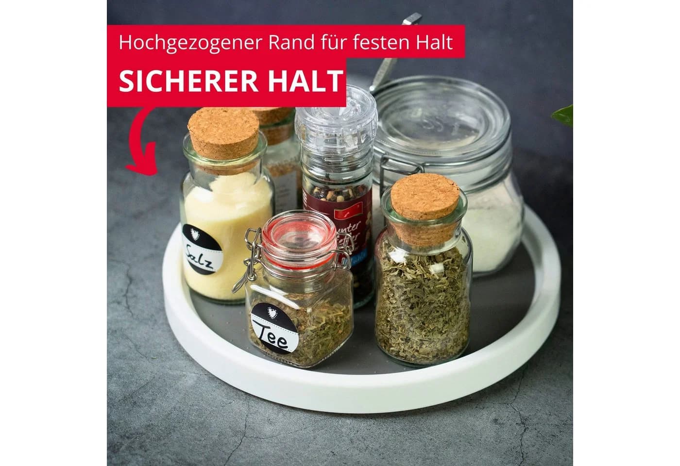 WESTMARK Gewürzkarussell Drehteller Ronda Weiß/Schwarz - Bild 5