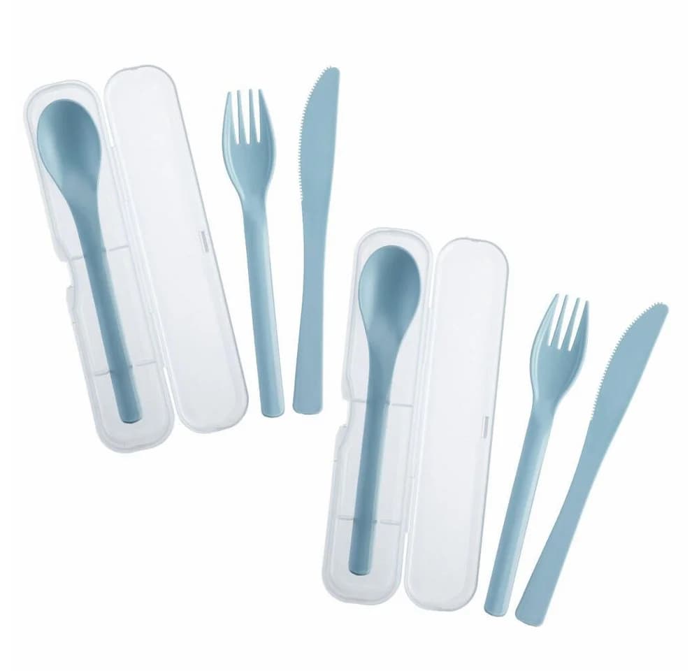 WESTMARK Campingbesteck-Set 2x3-teilig Blau Kunststoff - Bild 2
