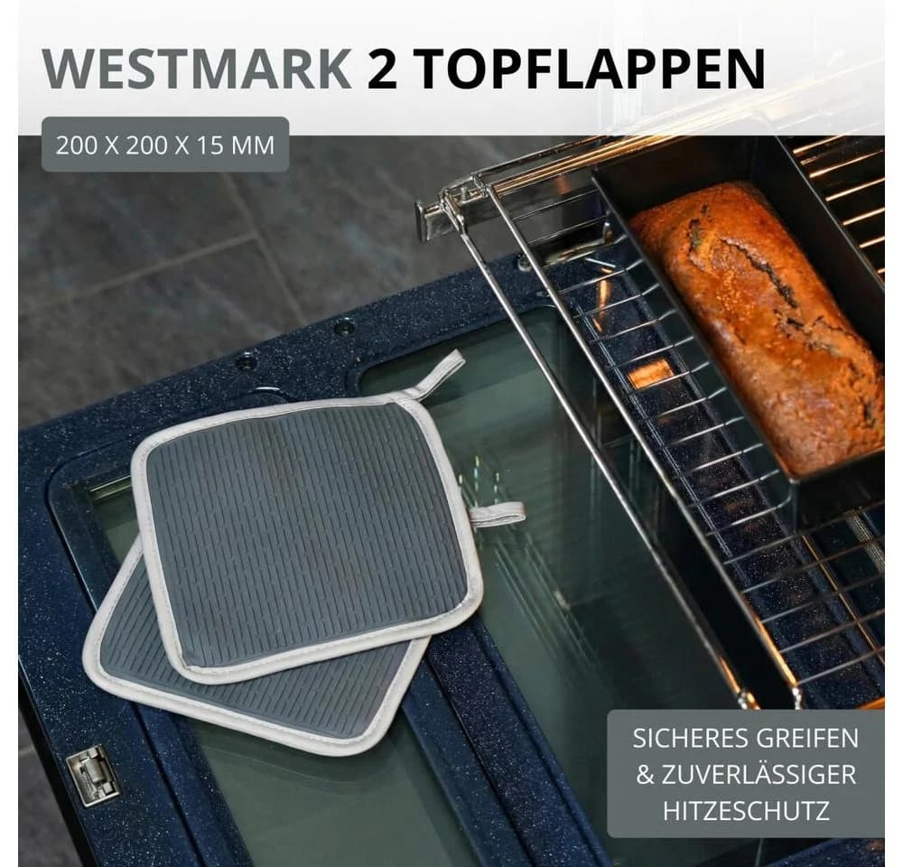 WESTMARK Topflappen Schwarz mit Silikon-Griffen - Bild 4