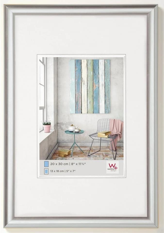 Walther Kunststoffrahmen Trendstyle Silber 10x15cm - Bild 2