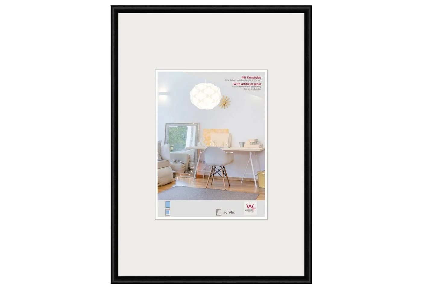 Walther Design Bilderrahmen New Lifestyle Schwarz mit Kunstglas - Bild 2