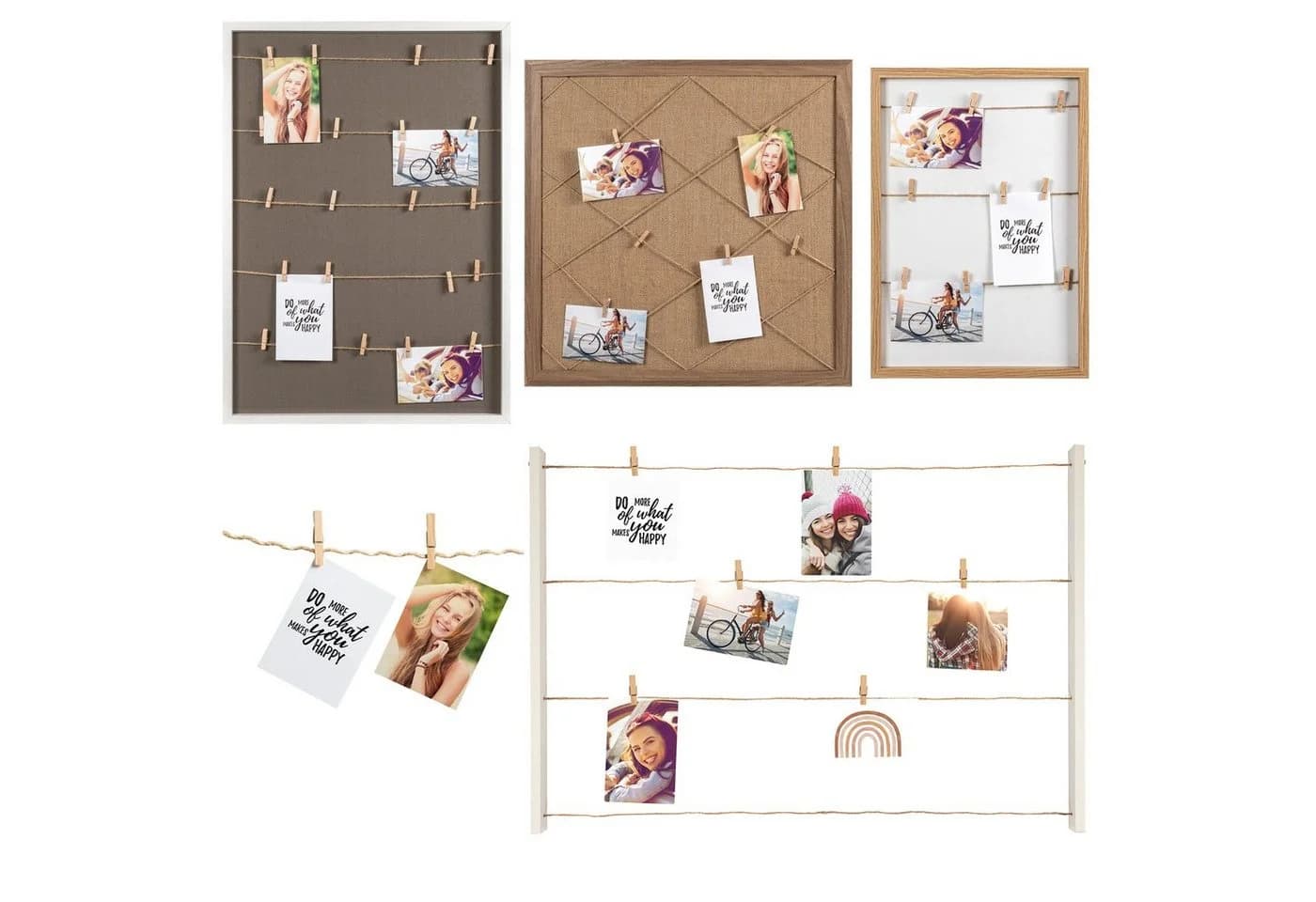 Walther Design Memoboard Solid Braun MDF mit Stoff-Inlay - Bild 3