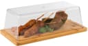 APS Servierplatte mit Haube Bambus Braun Transparent Bild 1