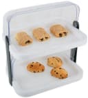 APS Buffet-Vitrine Doppeldecker Edelstahl Kunststoff Transparent Bild 3