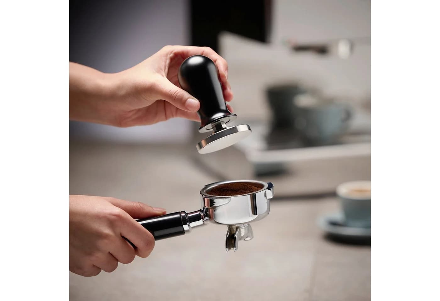 APS Espresso Tamper Ø 58 mm mit Druckregulierung Schwarz - Bild 3