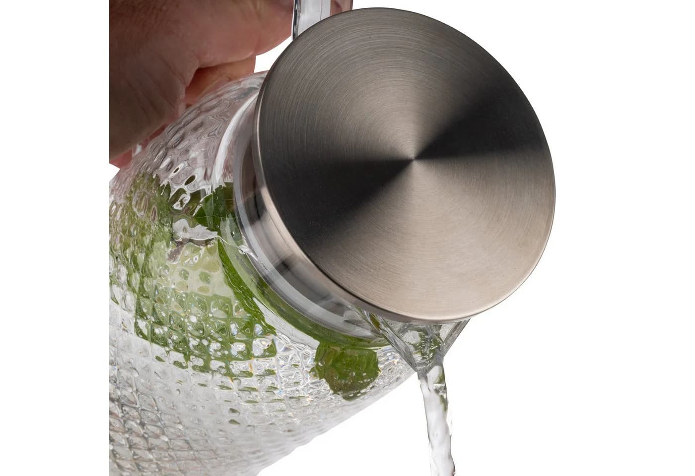 APS Wasserkaraffe 1L Polycarbonat Edelstahldeckel - Bild 4