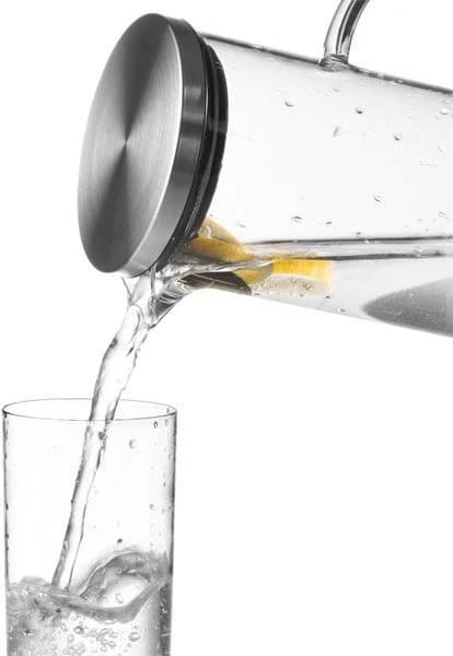 APS Glaskaraffe 1,5 Liter mit Ausgießer und abnehmbarem Deckel