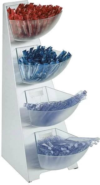 APS Küchenregal silber transparent mit 4 Schütten