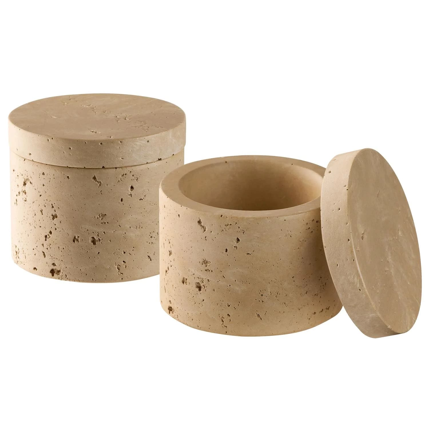 APS Butterdose 2er Set MINERA Beige Steinzeug