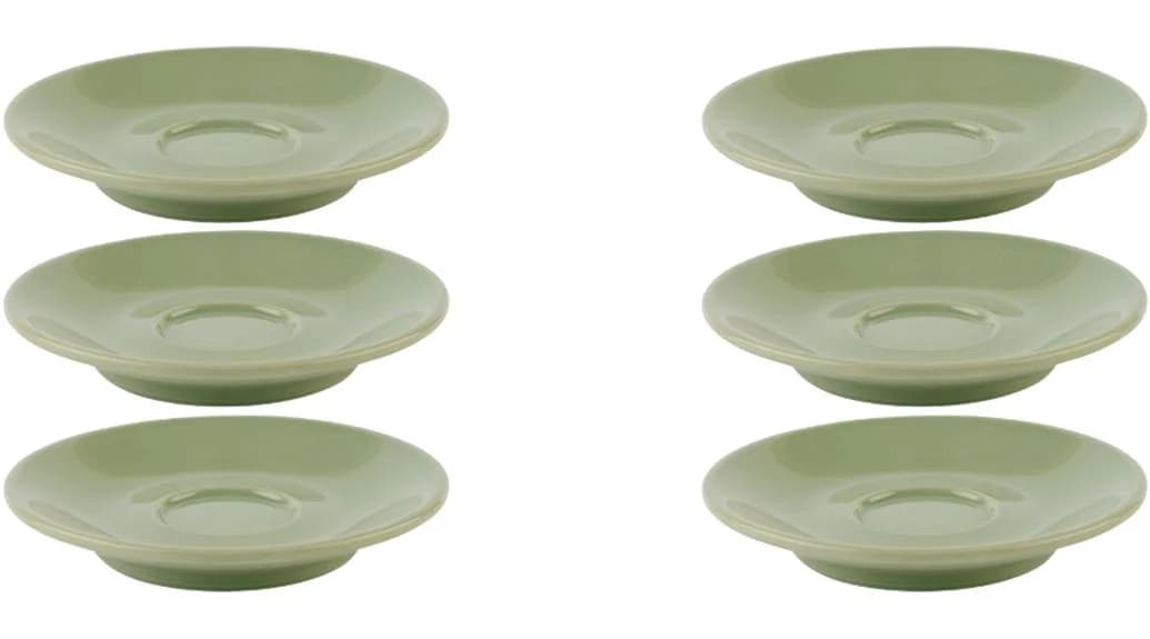 APS 6er Set Espressountertasse -SNUG- Grün Porzellan