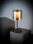 APS LED Tischleuchte 'ANTON' Kabellos Silber Bild 1