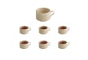 APS Cappuccinotasse THE GRID Beige 6-tlg. Porzellan Bild 2