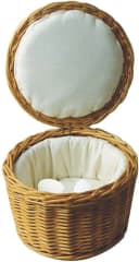 APS Eierkorb Rattan & Baumwolle Handgefertigt Bild 1