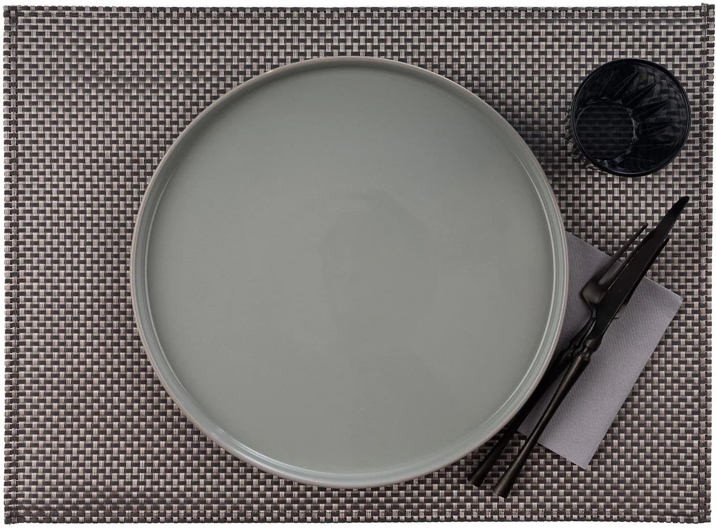 APS Platzset Schmalband Silber Grau 6-tlg. PVC