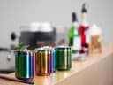 Buddy's Becher Can 4-tlg. Edelstahl Regenbogen-Design Bild 4