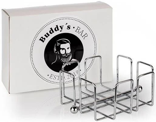 Serviettenhalter BUDDY'S silber Metall verchromt - Bild 2