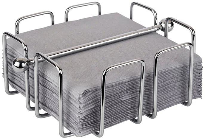 Serviettenhalter BUDDY'S silber Metall verchromt - Bild 3