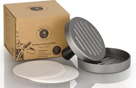 Burgerpresse BUDDY'S Buddy´s BBQ Grau Aluminium Küchenpresse
