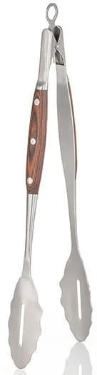 Buddy's BBQ Grillzange Edelstahl Holzoptik silber - Bild 2