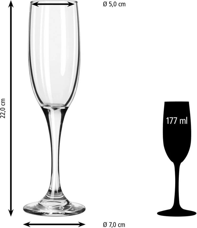 Libbey 12er Set Embassy Sektgläser Transparent 177 ml - Bild 4