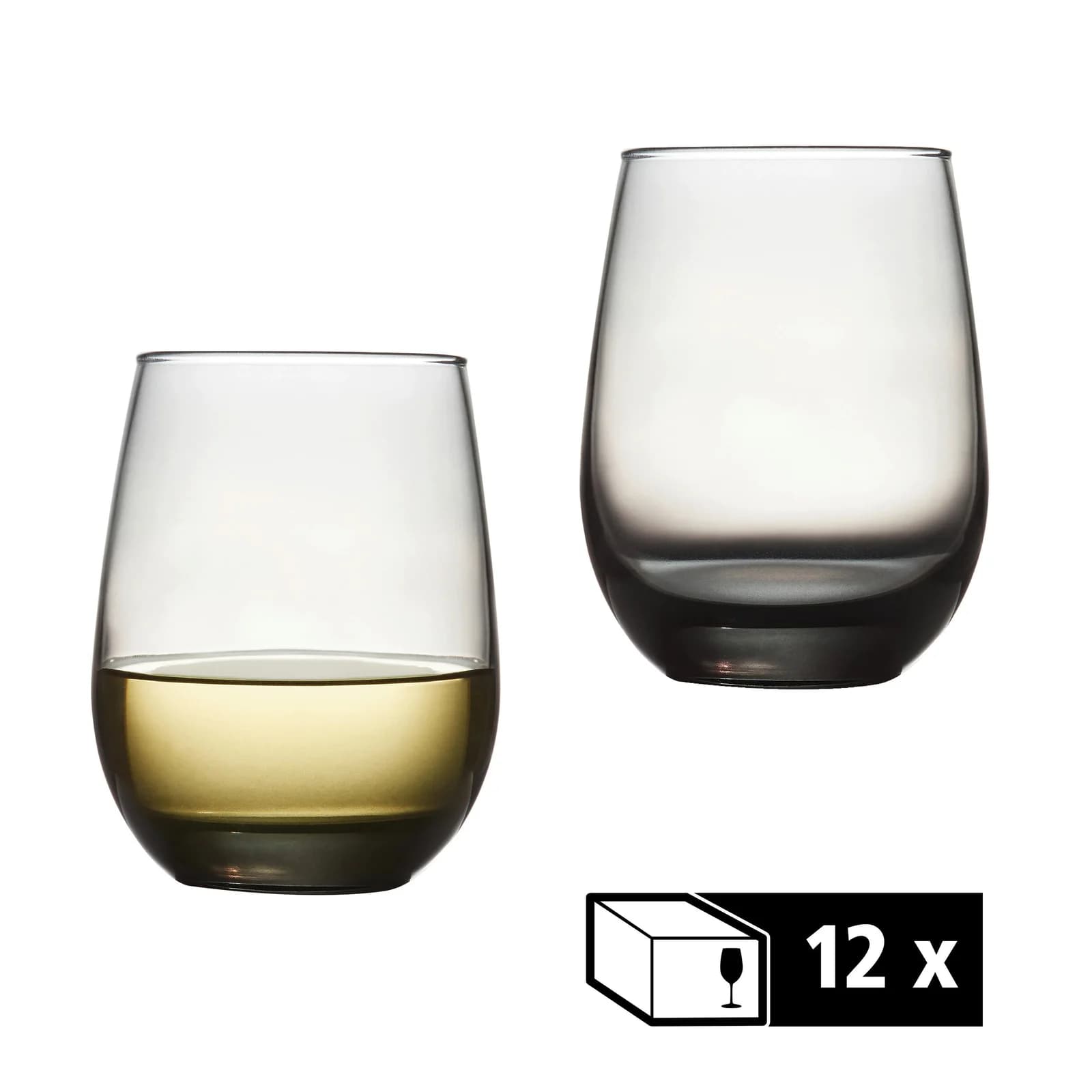 Libbey Weinglas 12er Set Stiellos Grau