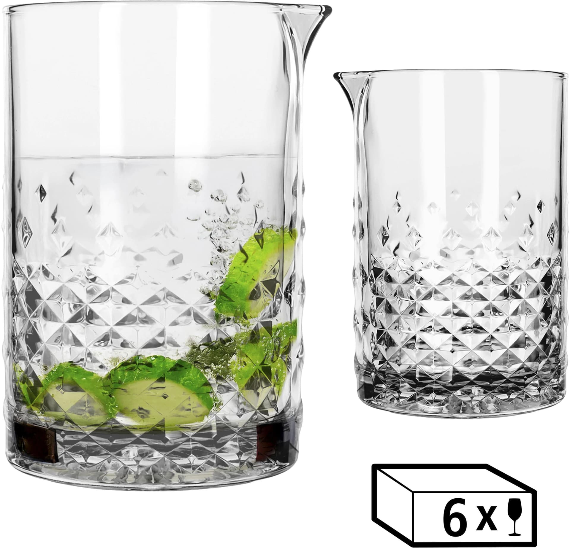 Libbey Rührglas 6er Set transparent mit Ausguss