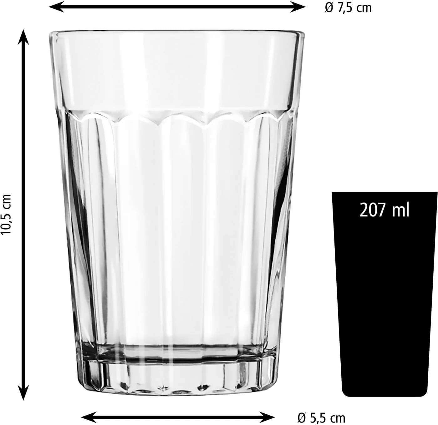 Libbey Rocks Glas Paneled Tumblers 12er Set 207 ml - Bild 5