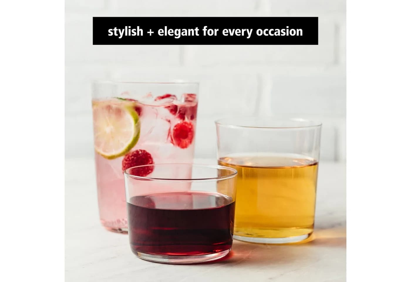 LIBBEY Gläser-Set Cooler Glas 12er Set -CIDRA- Glas transparent