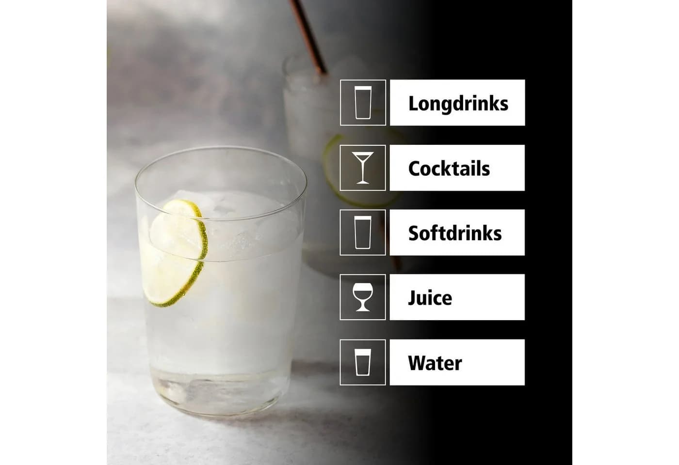 LIBBEY Gläser-Set Cooler Glas 12er Set -CIDRA- Glas transparent - Bild 3