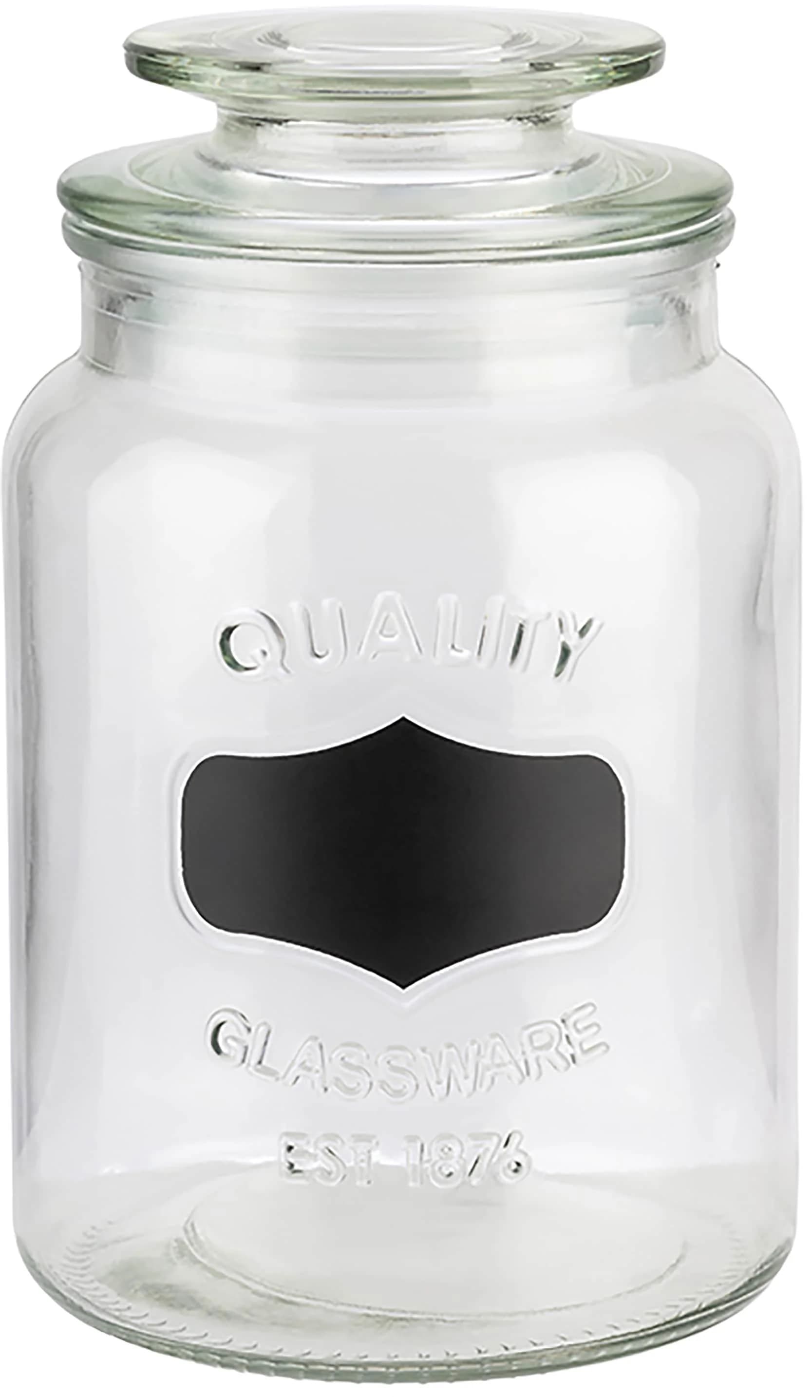Marktkauf Vorratsglas 1 Liter Transparent mit Beschriftungsfeld
