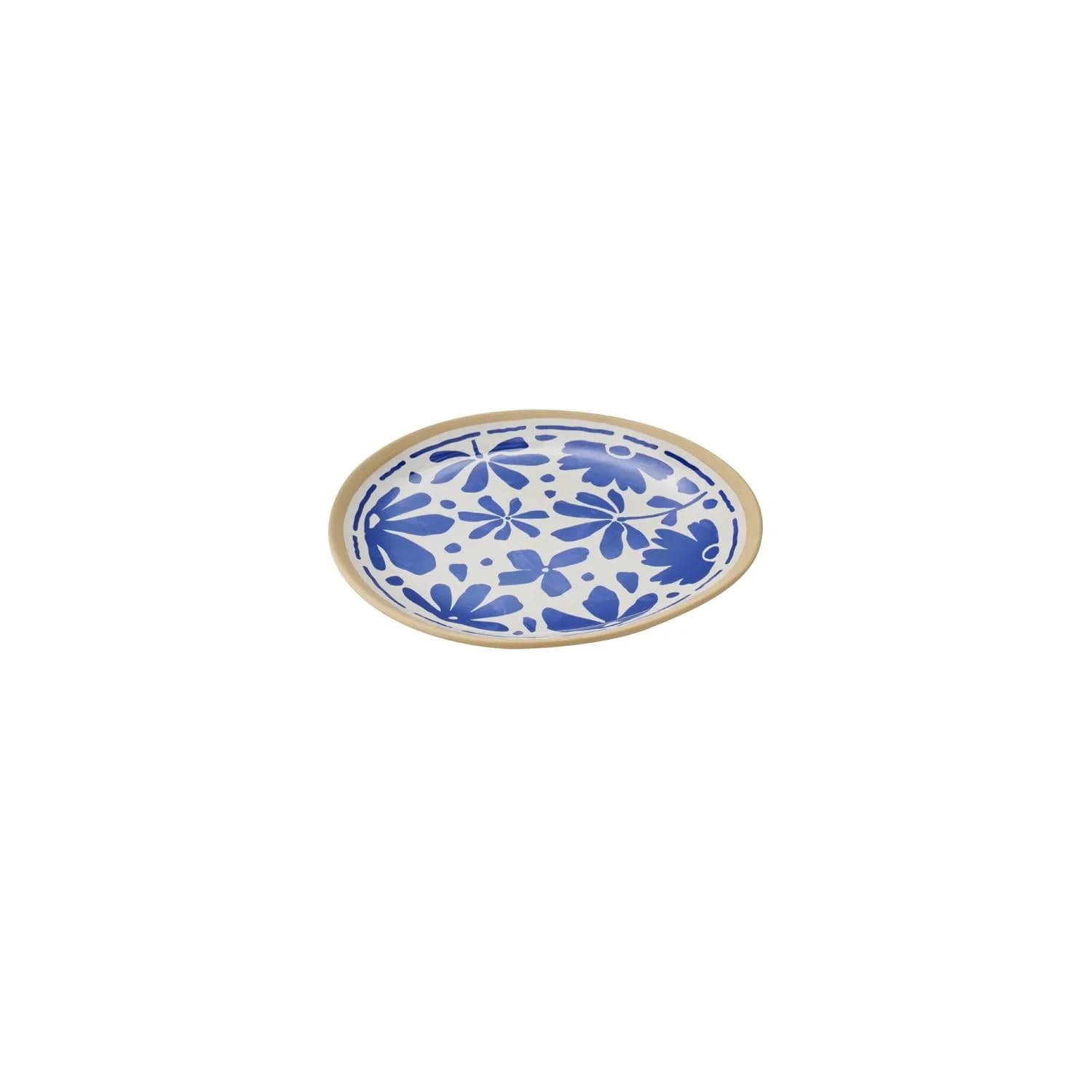 APS Teller FLORYN Melamin blau/weiß/beige