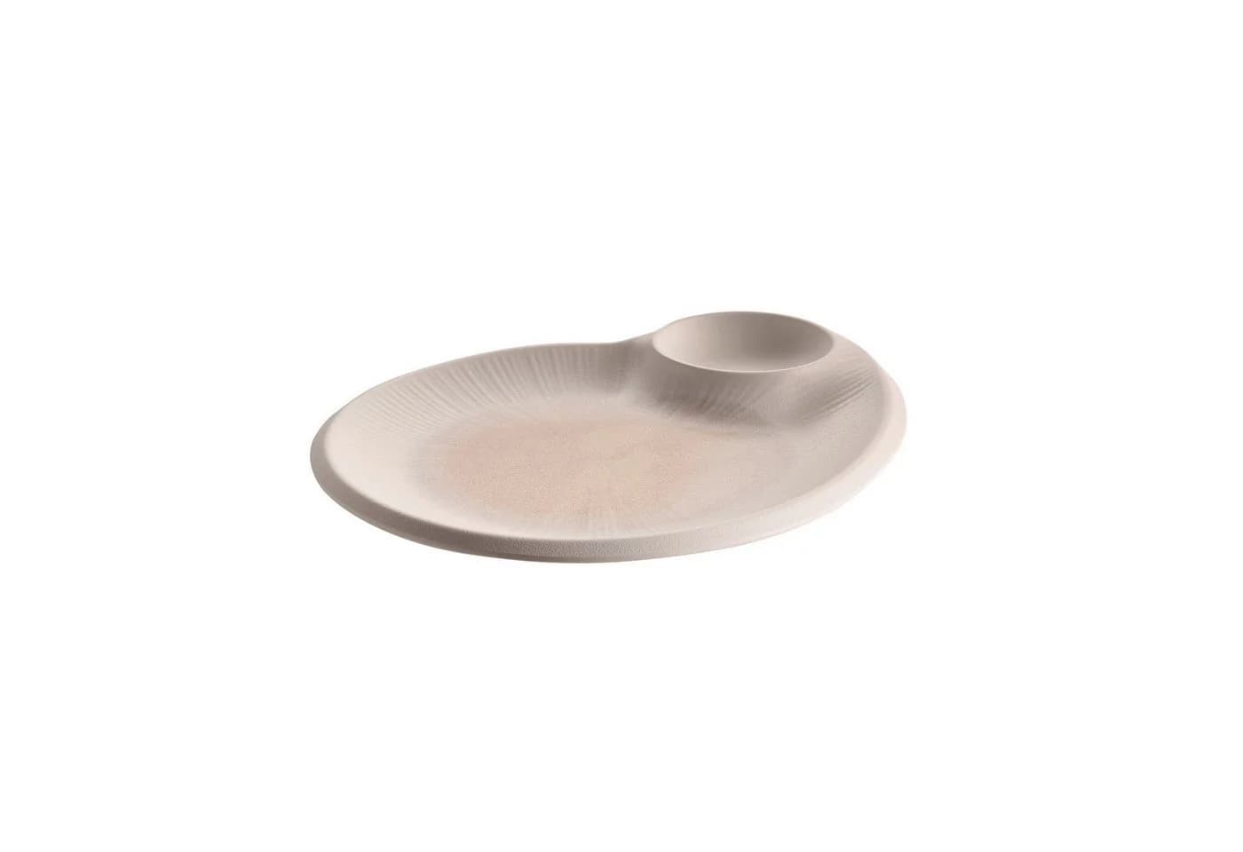 APS Teller BLUSH Melamin beige/weiß mit Dipschälchen stapelbar - Bild 2