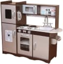 CHIC2000 Spielküche Holz Kunststoff Braun-Silber mit Tafel Bild 2