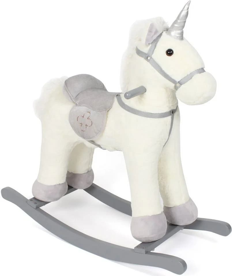 CHIC2000 Schaukeltier Einhorn Beige-Grau Massivholz - Bild 2
