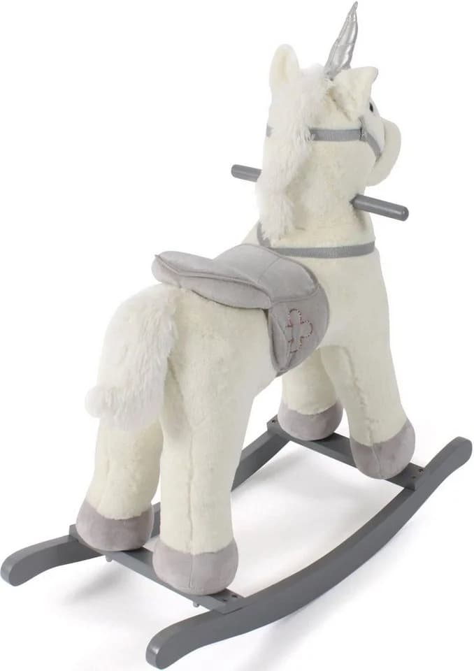CHIC2000 Schaukeltier Einhorn Beige-Grau Massivholz - Bild 3
